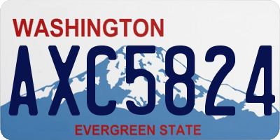 WA license plate AXC5824