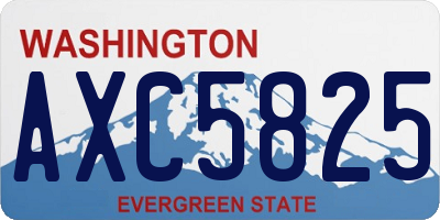 WA license plate AXC5825