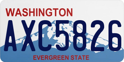 WA license plate AXC5826