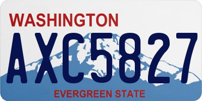 WA license plate AXC5827