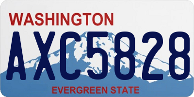 WA license plate AXC5828