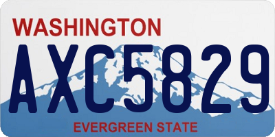 WA license plate AXC5829