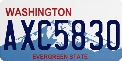 WA license plate AXC5830