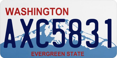 WA license plate AXC5831