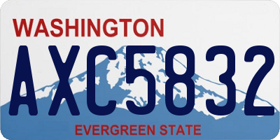 WA license plate AXC5832