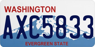 WA license plate AXC5833