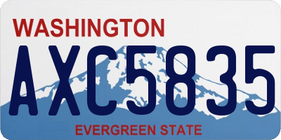 WA license plate AXC5835