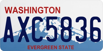 WA license plate AXC5836