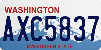 WA license plate AXC5837