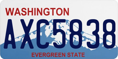 WA license plate AXC5838