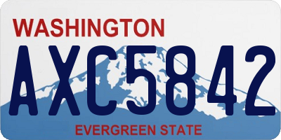 WA license plate AXC5842