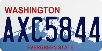 WA license plate AXC5844