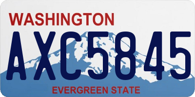 WA license plate AXC5845