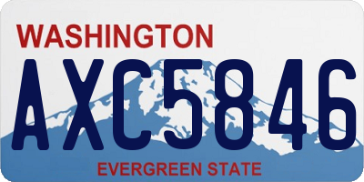 WA license plate AXC5846