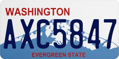 WA license plate AXC5847