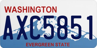 WA license plate AXC5851