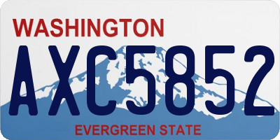 WA license plate AXC5852