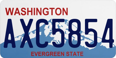 WA license plate AXC5854
