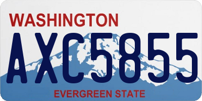WA license plate AXC5855