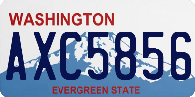 WA license plate AXC5856