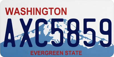 WA license plate AXC5859