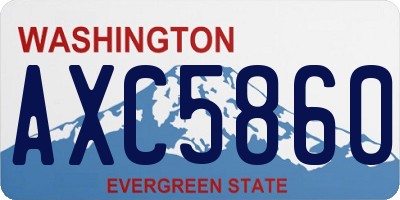 WA license plate AXC5860