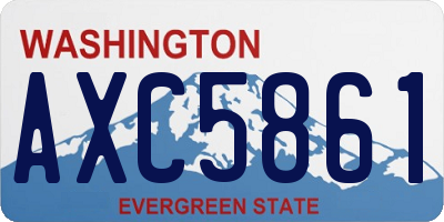 WA license plate AXC5861