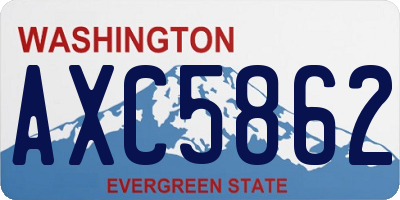 WA license plate AXC5862