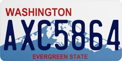 WA license plate AXC5864