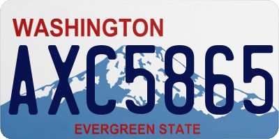 WA license plate AXC5865