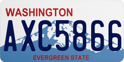 WA license plate AXC5866