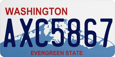 WA license plate AXC5867