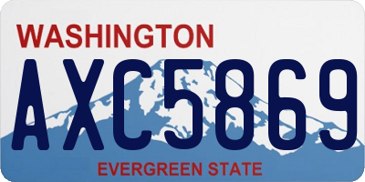 WA license plate AXC5869