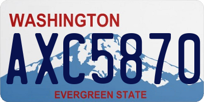 WA license plate AXC5870