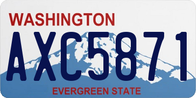 WA license plate AXC5871
