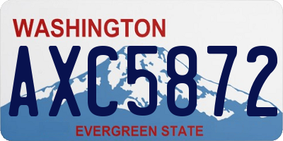 WA license plate AXC5872