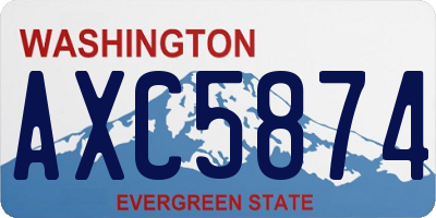 WA license plate AXC5874