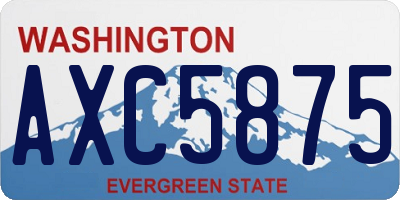 WA license plate AXC5875