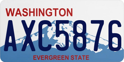 WA license plate AXC5876
