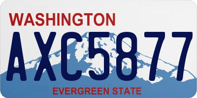 WA license plate AXC5877