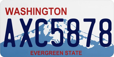 WA license plate AXC5878
