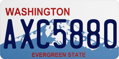 WA license plate AXC5880