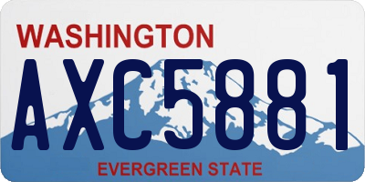 WA license plate AXC5881