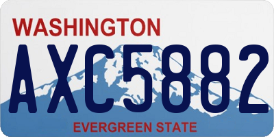 WA license plate AXC5882