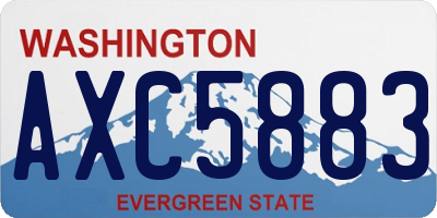 WA license plate AXC5883