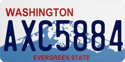 WA license plate AXC5884