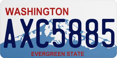 WA license plate AXC5885