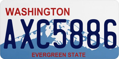 WA license plate AXC5886