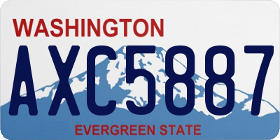 WA license plate AXC5887
