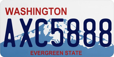 WA license plate AXC5888